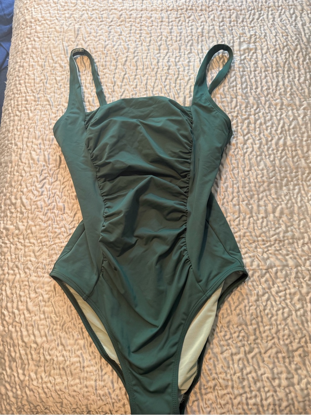 Cupshe Emerald Green Ruched One-Piece Swimsuit